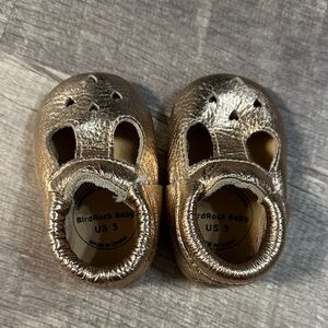 Rose Gold BirdRock Baby Leather Moccasins